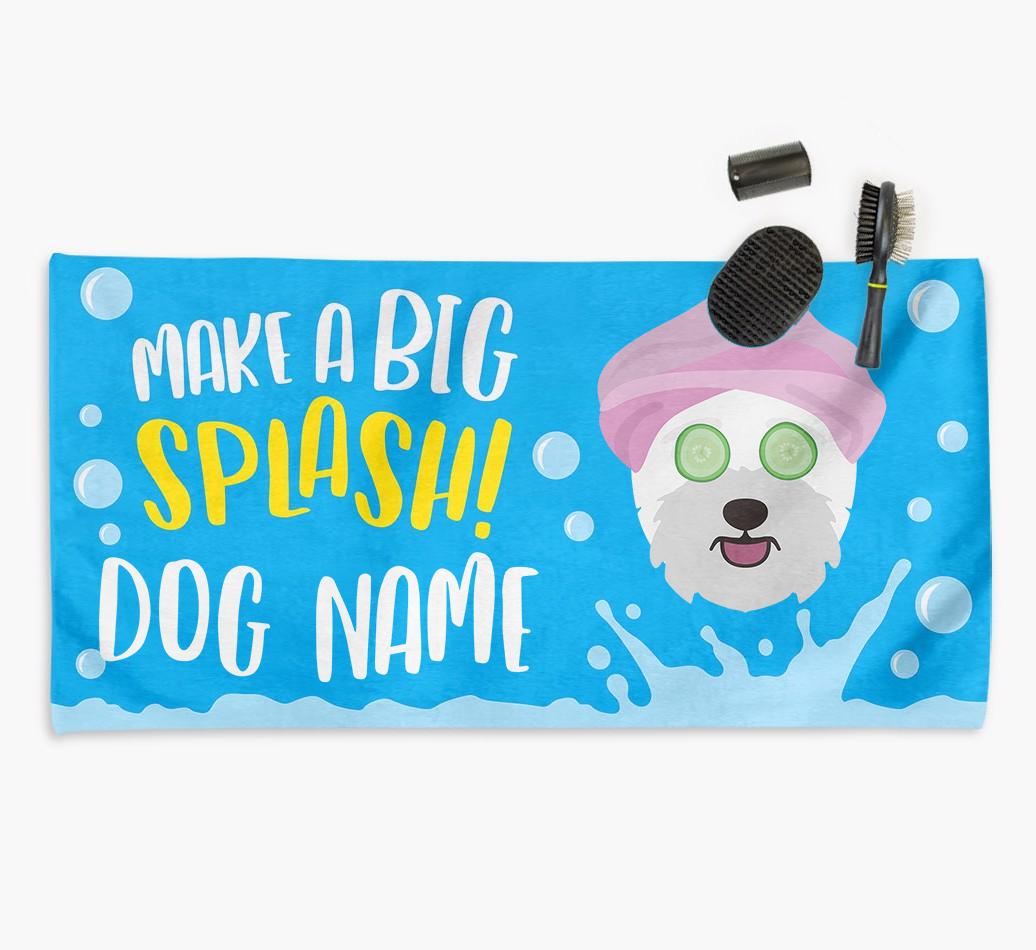 Personalised 'Make a BIG Splash' Towel for your {breedCommonName}