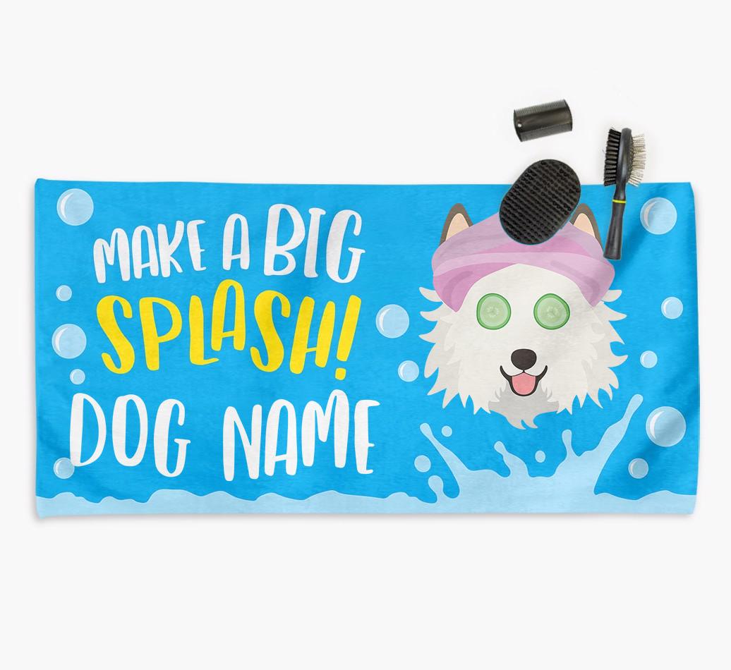 Personalised 'Make a BIG Splash' Towel for your {breedCommonName}