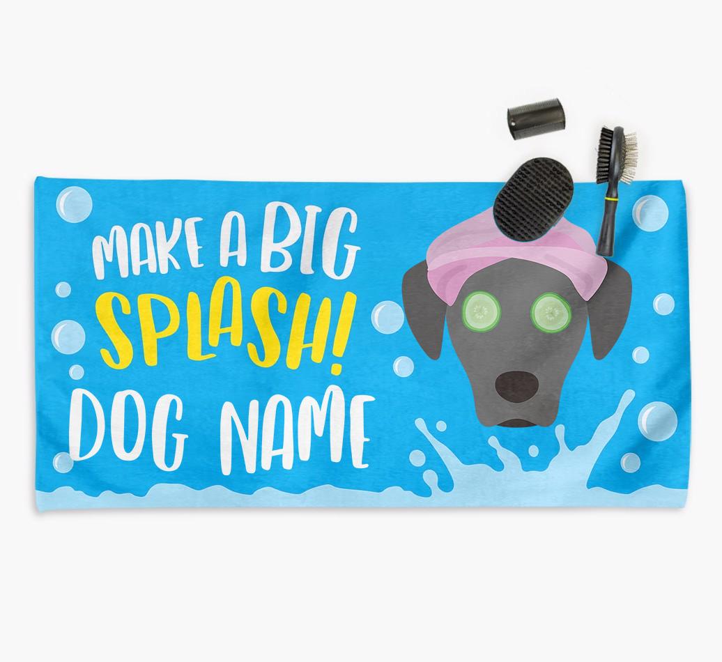 Personalised 'Make a BIG Splash' Towel for your {breedCommonName}