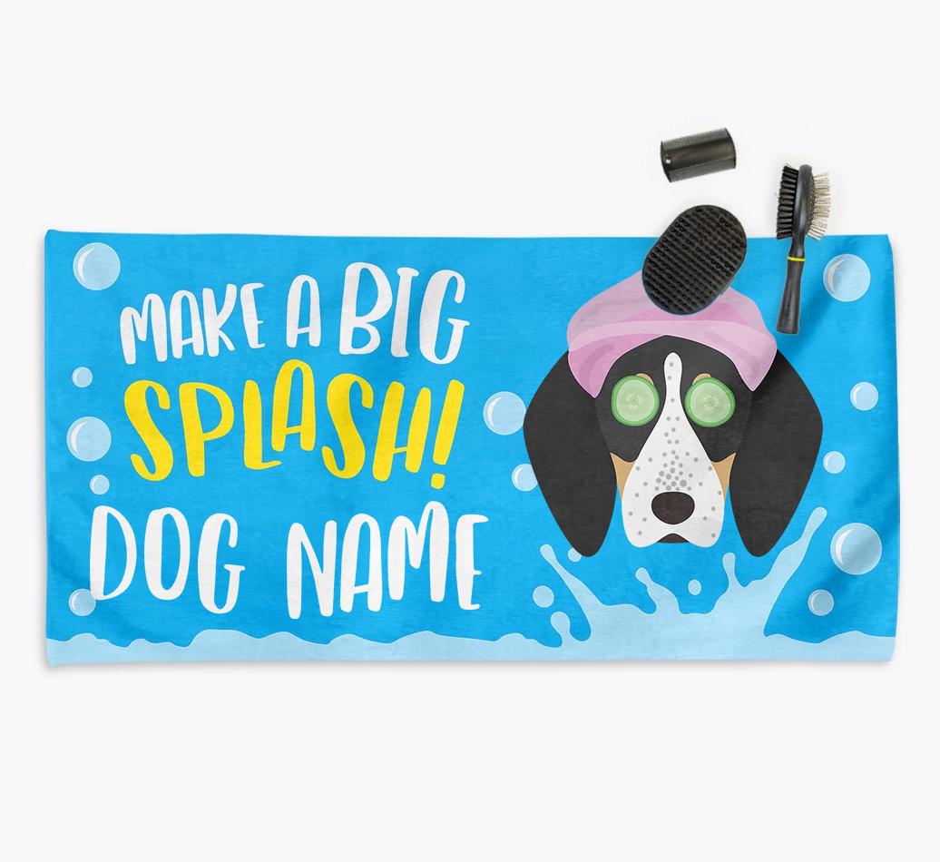 Personalised 'Make a BIG Splash' Towel for your {breedCommonName}