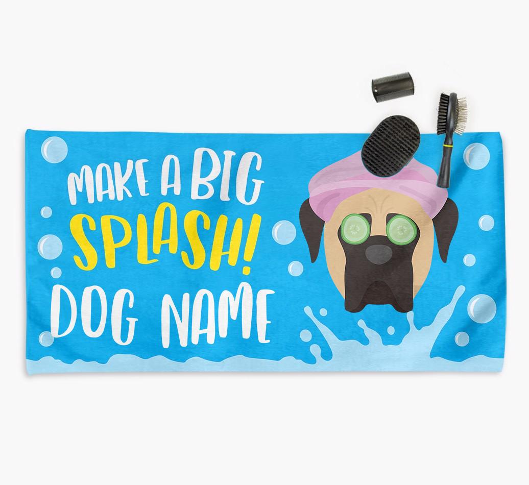 Personalised 'Make a BIG Splash' Towel for your {breedCommonName}