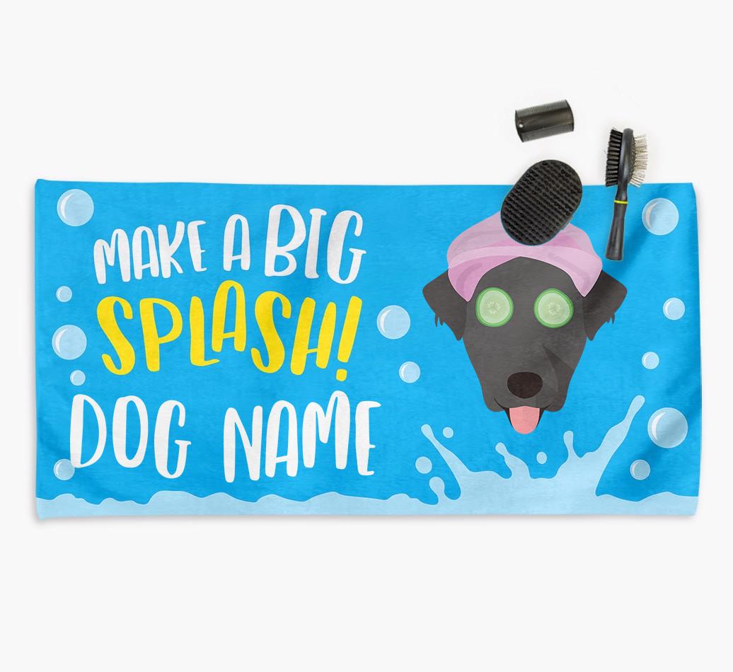 Personalised 'Make a BIG Splash' Towel for your {breedCommonName}