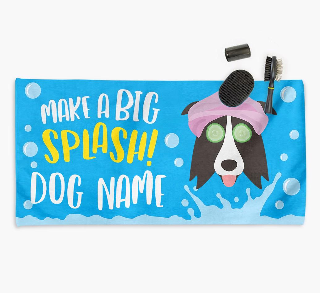 Personalised 'Make a BIG Splash' Towel for your {breedCommonName}