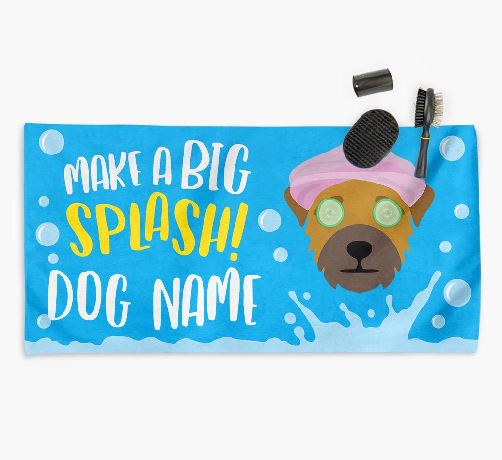 Personalised 'Make a BIG Splash' Towel for your {breedCommonName}