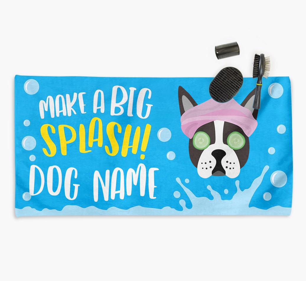 Personalised 'Make a BIG Splash' Towel for your {breedCommonName}