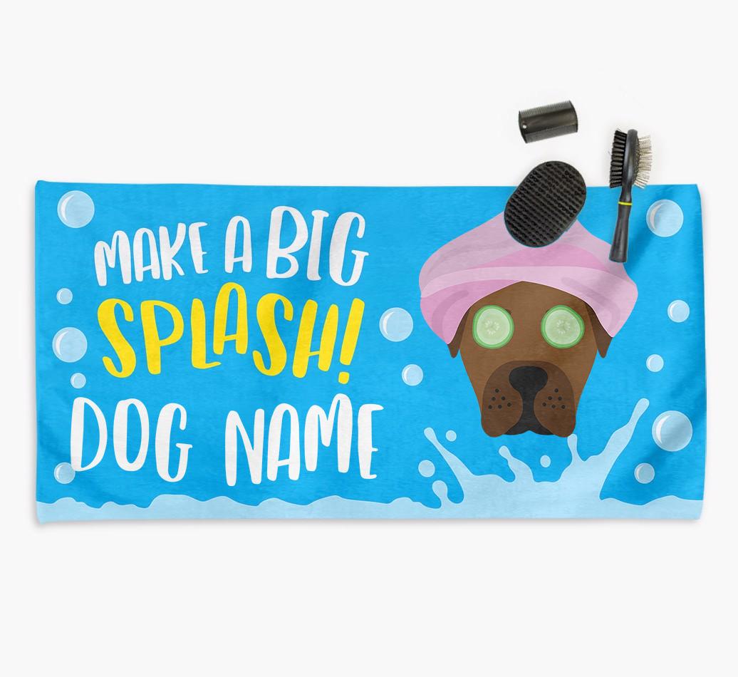Personalised 'Make a BIG Splash' Towel for your {breedCommonName}