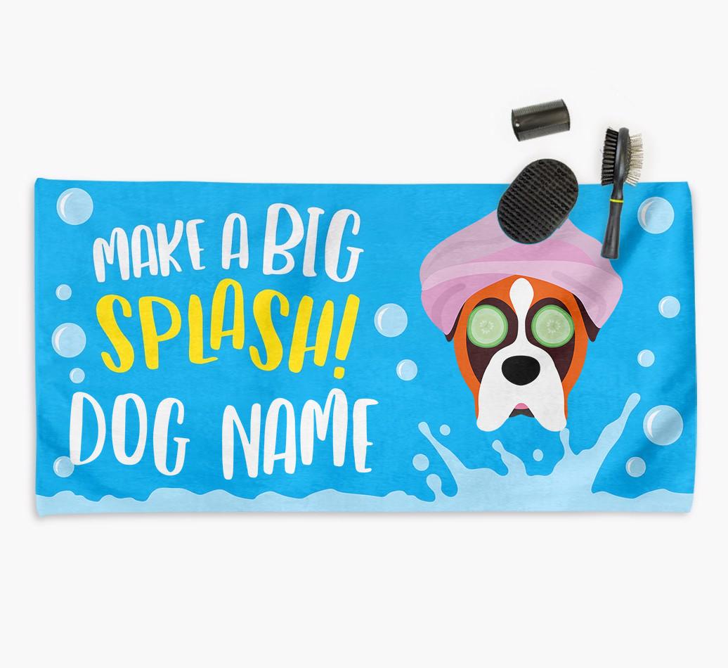 Personalised 'Make a BIG Splash' Towel for your {breedCommonName}