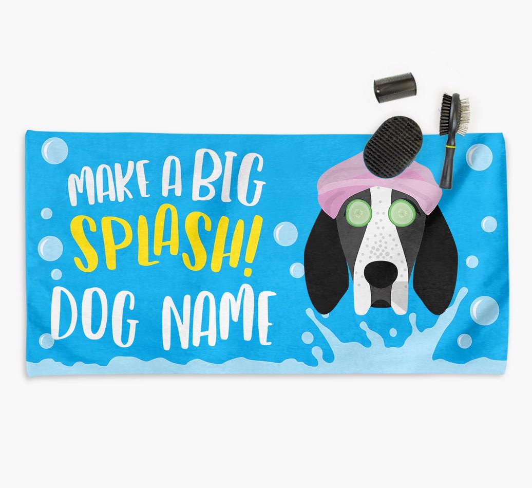 Personalised 'Make a BIG Splash' Towel for your {breedCommonName}