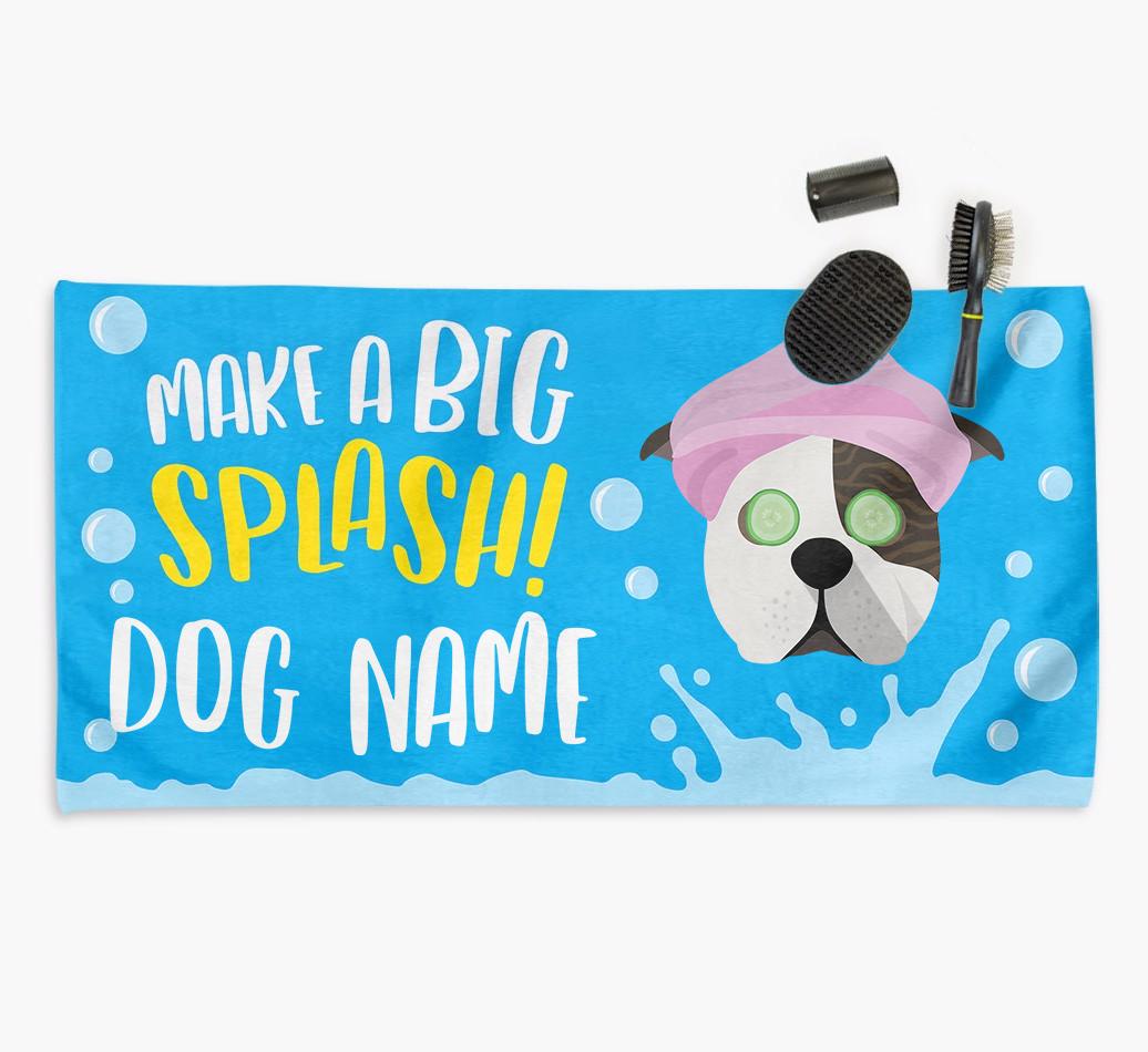 Personalised 'Make a BIG Splash' Towel for your {breedCommonName}