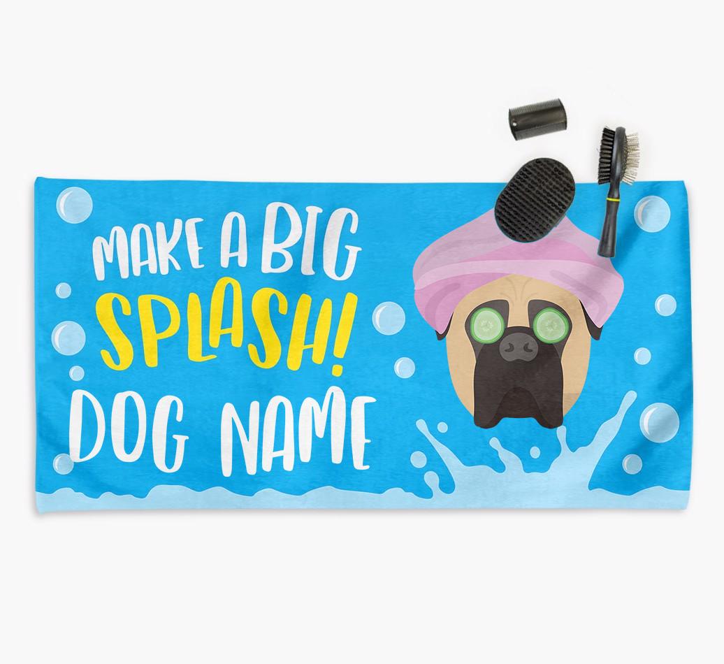 Personalised 'Make a BIG Splash' Towel for your {breedCommonName}