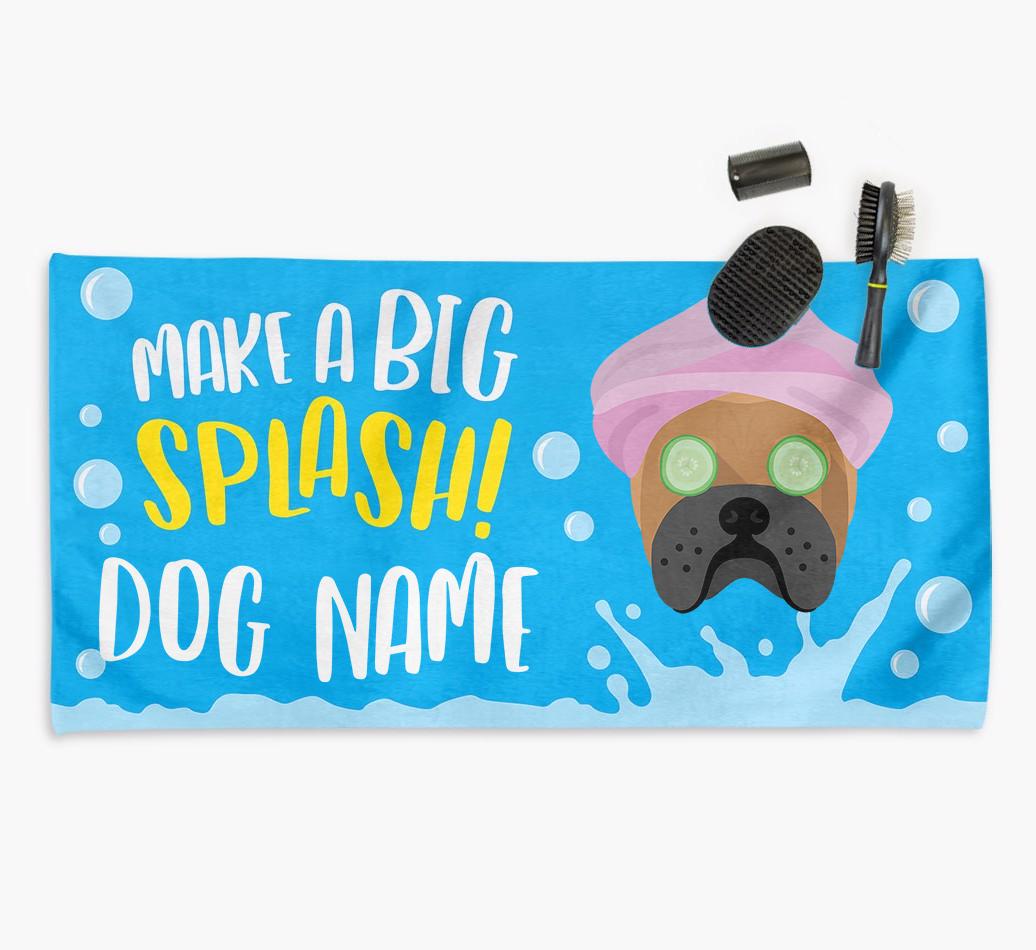Personalised 'Make a BIG Splash' Towel for your {breedCommonName}