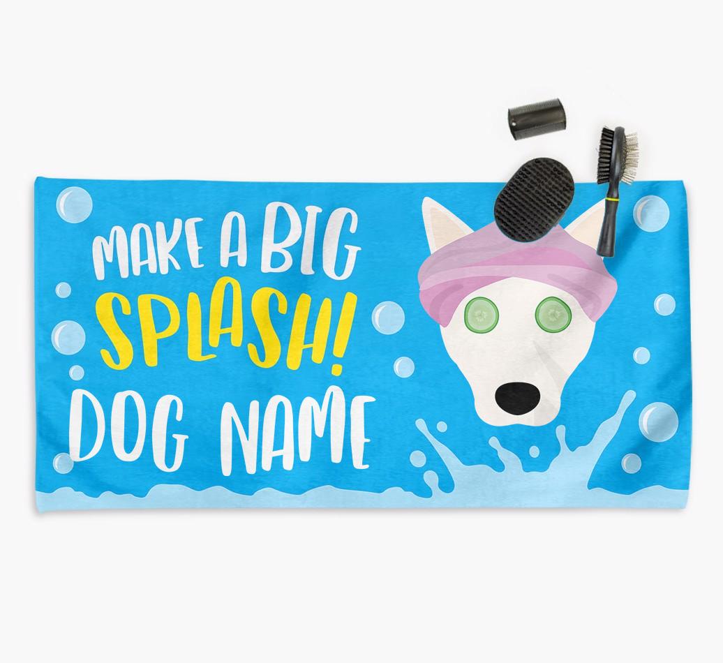 Personalised 'Make a BIG Splash' Towel for your {breedCommonName}