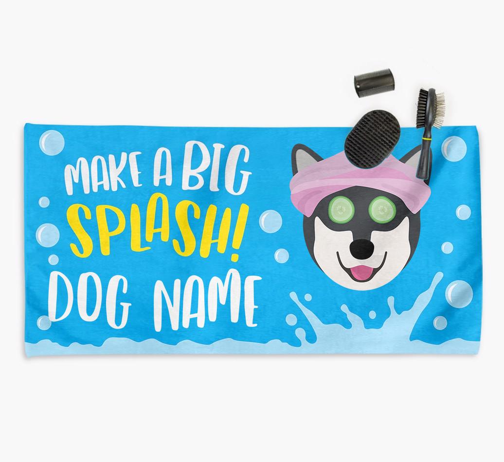 Personalised 'Make a BIG Splash' Towel for your {breedCommonName}