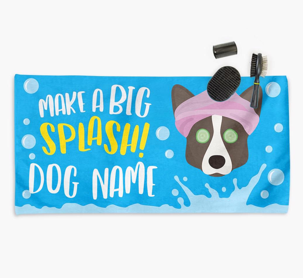Personalised 'Make a BIG Splash' Towel for your {breedCommonName}
