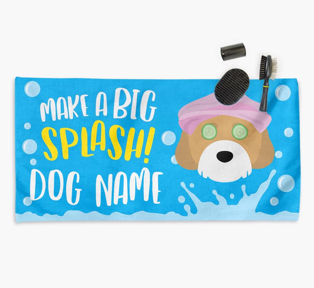 Personalised 'Make a BIG Splash' Towel for your {breedCommonName}