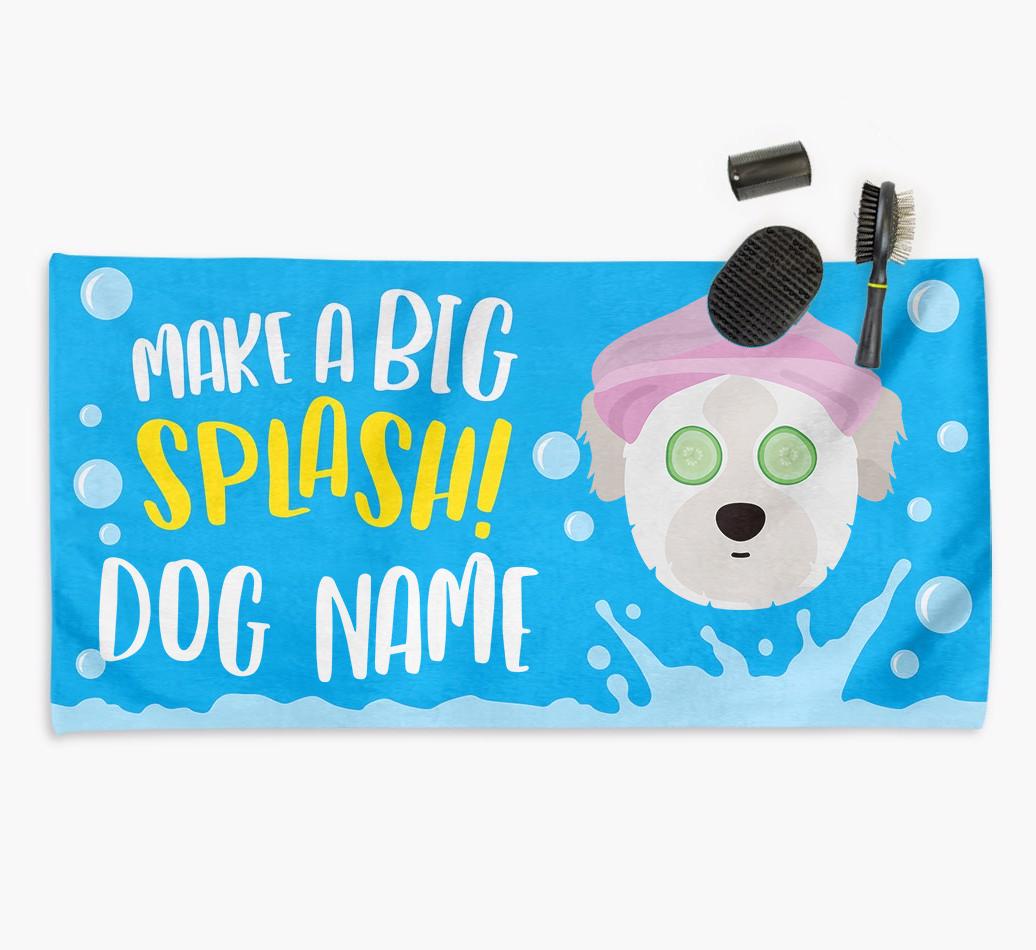 Personalised 'Make a BIG Splash' Towel for your {breedCommonName}