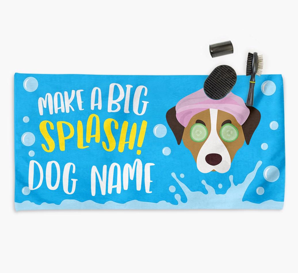 Personalised 'Make a BIG Splash' Towel for your {breedCommonName}