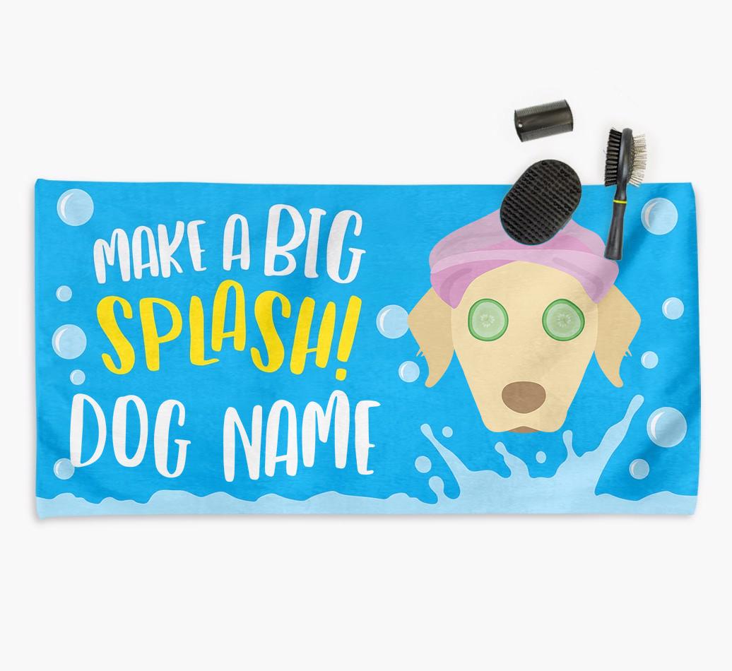 Personalised 'Make a BIG Splash' Towel for your {breedCommonName}