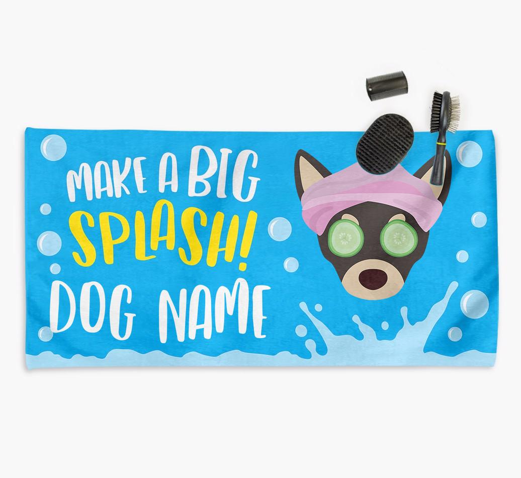 Personalised 'Make a BIG Splash' Towel for your {breedCommonName}