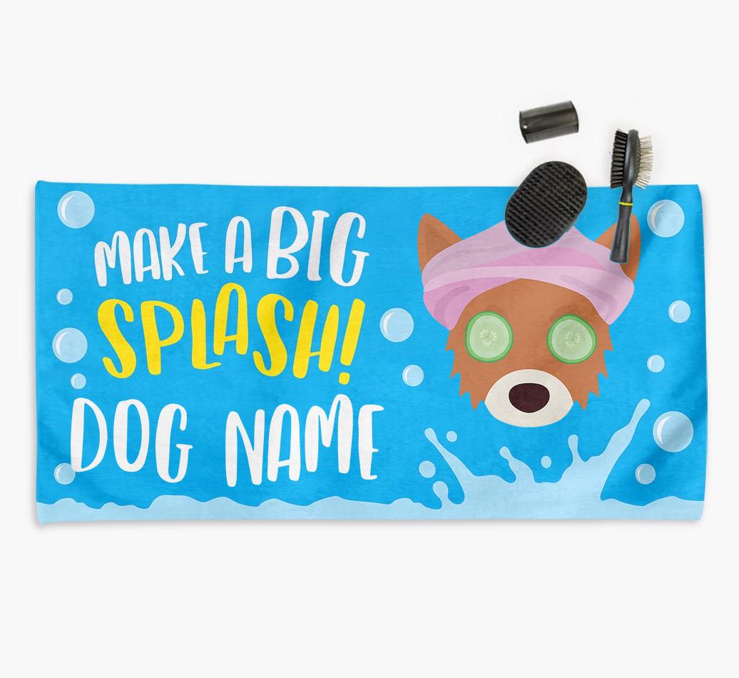 Personalised 'Make a BIG Splash' Towel for your {breedCommonName}