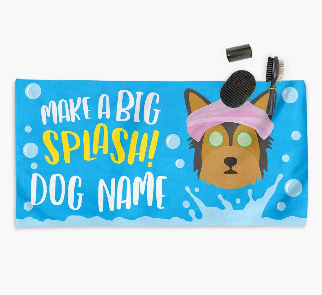 Personalised 'Make a BIG Splash' Towel for your {breedCommonName}