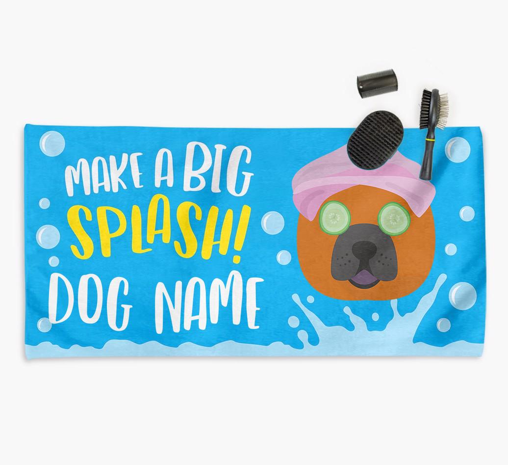 Personalised 'Make a BIG Splash' Towel for your {breedCommonName}