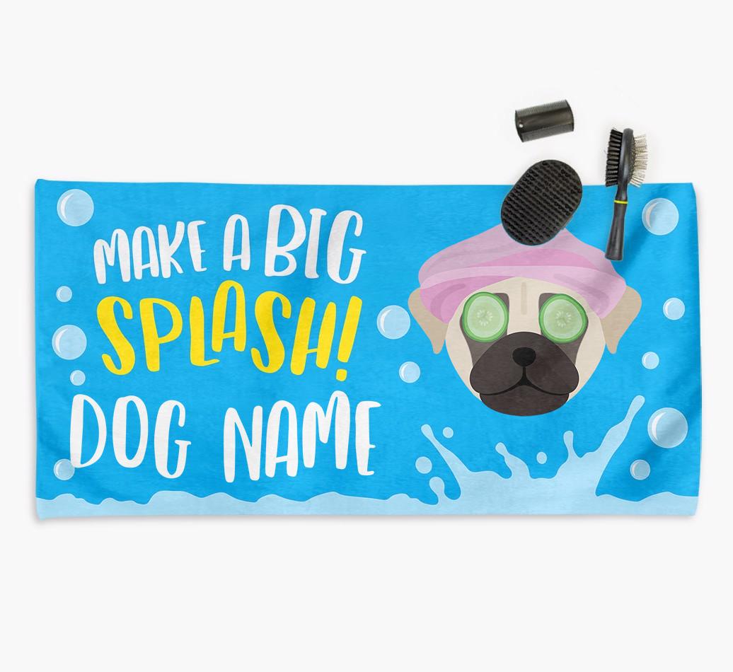 Personalised 'Make a BIG Splash' Towel for your {breedCommonName}