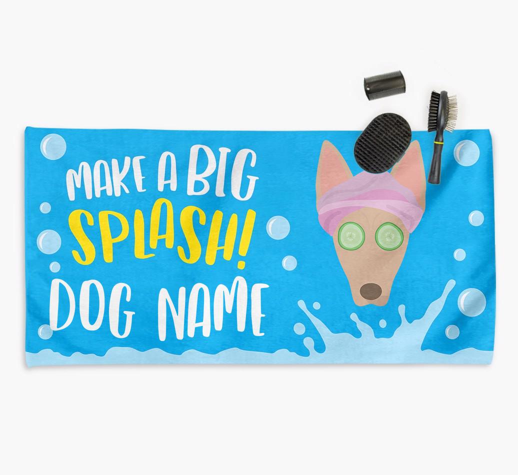 Personalised 'Make a BIG Splash' Towel for your {breedCommonName}