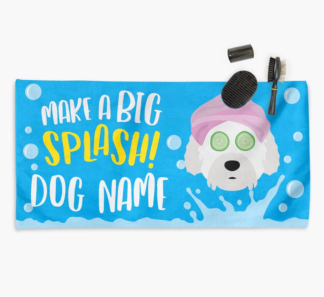 Personalised 'Make a BIG Splash' Towel for your {breedCommonName}