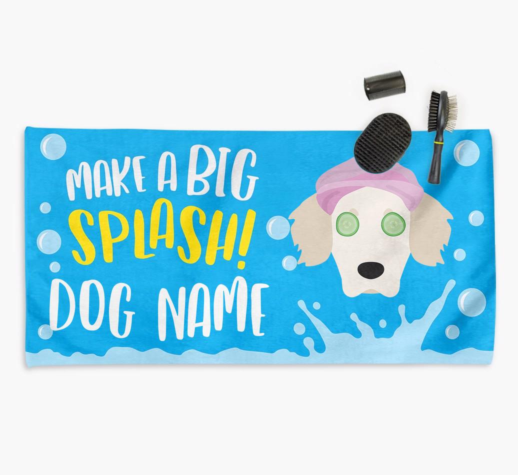 Personalised 'Make a BIG Splash' Towel for your {breedCommonName}