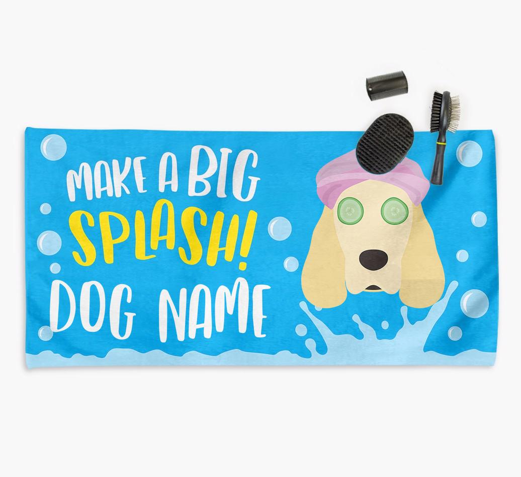 Personalised 'Make a BIG Splash' Towel for your {breedCommonName}