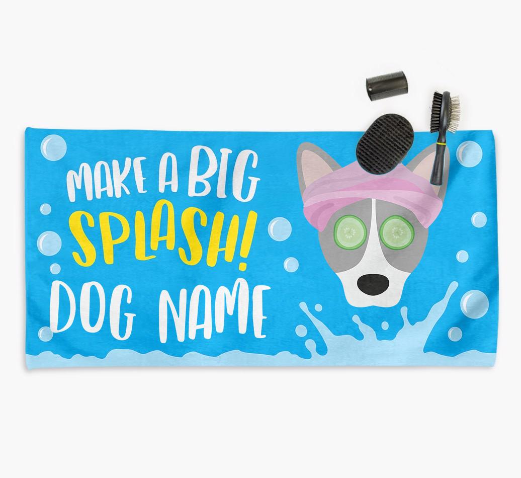 Personalised 'Make a BIG Splash' Towel for your {breedCommonName}