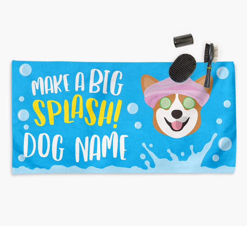 Personalised 'Make a BIG Splash' Towel for your {breedCommonName}