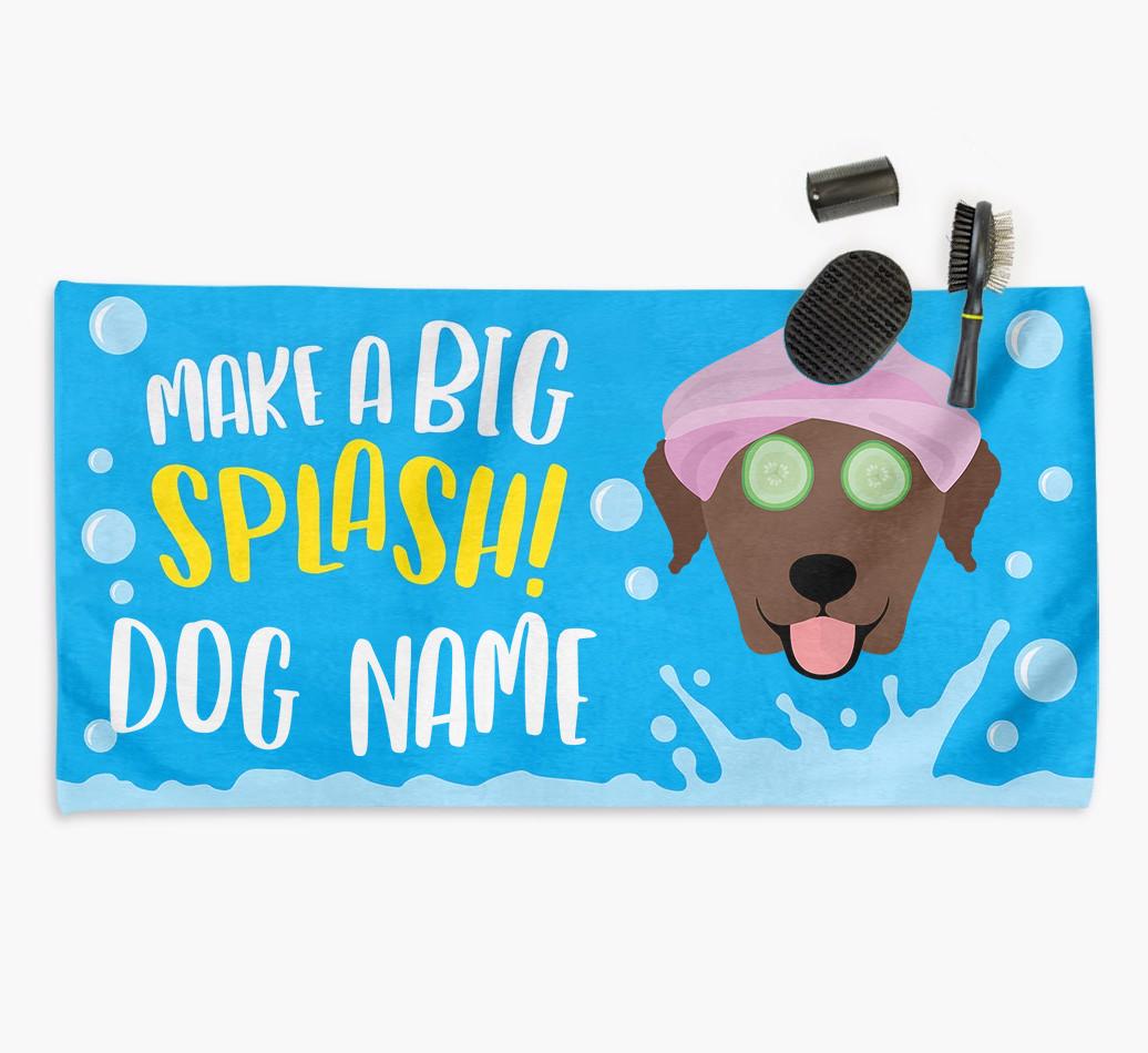 Personalised 'Make a BIG Splash' Towel for your {breedCommonName}