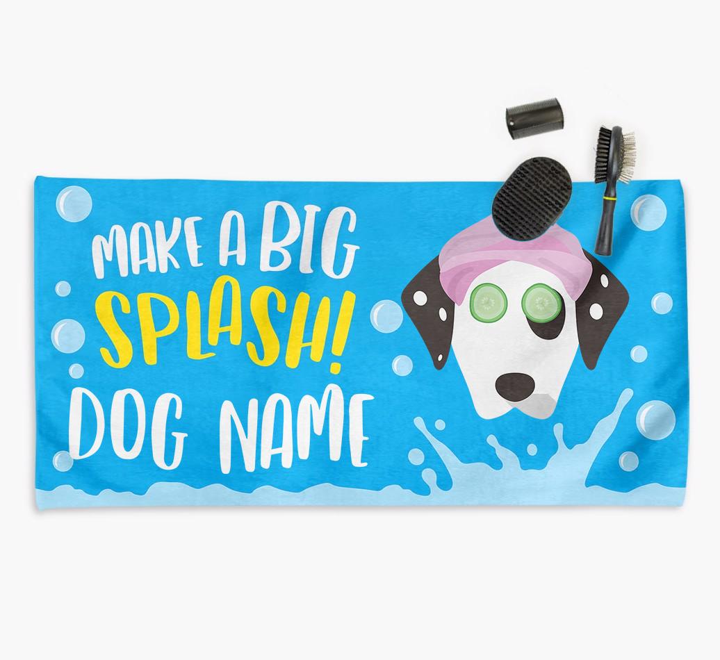 Personalised 'Make a BIG Splash' Towel for your {breedCommonName}