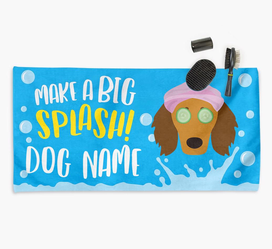 Personalised 'Make a BIG Splash' Towel for your {breedCommonName}