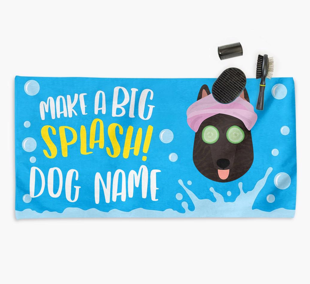 Personalised 'Make a BIG Splash' Towel for your {breedCommonName}