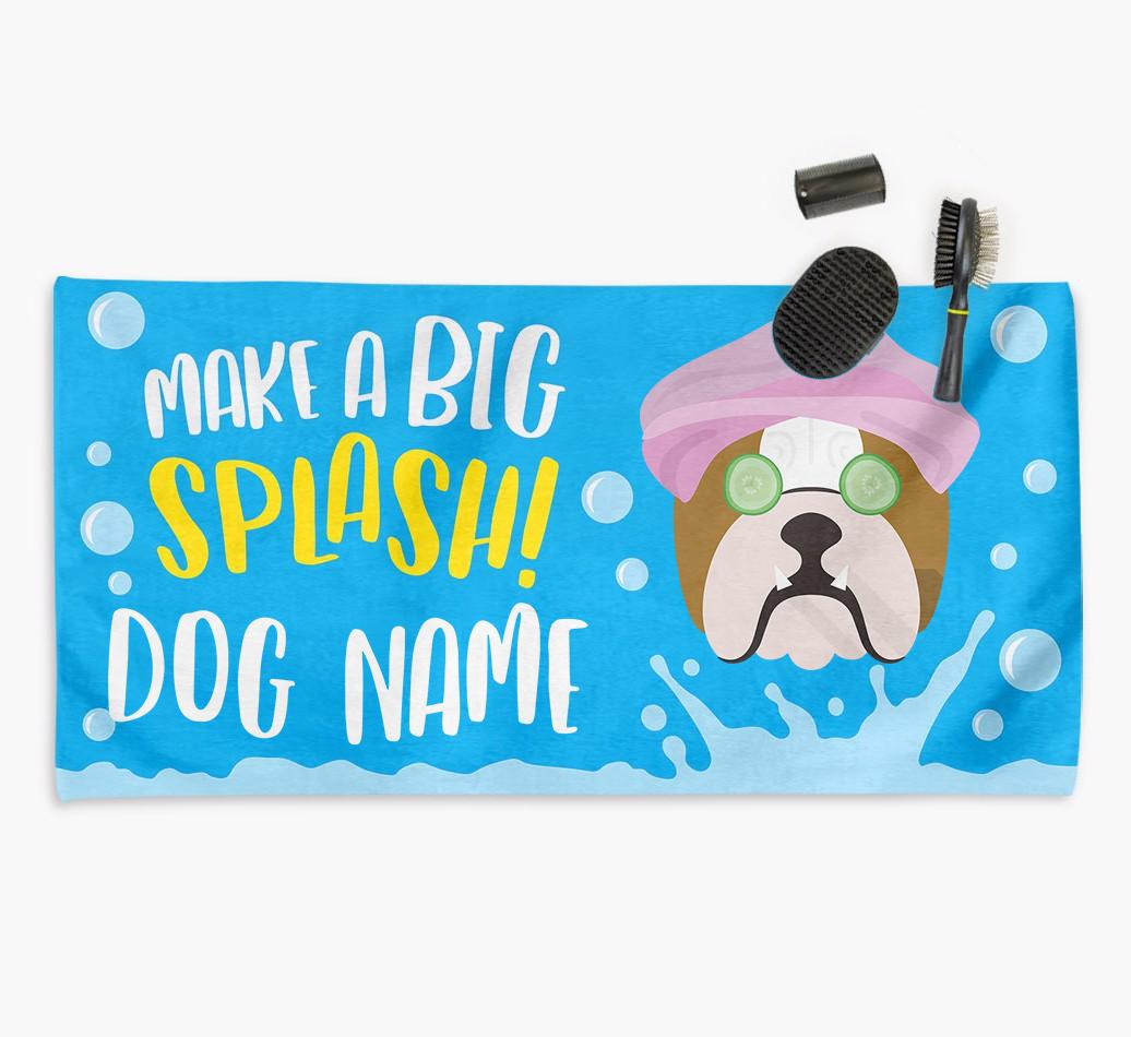 Personalised 'Make a BIG Splash' Towel for your {breedCommonName}