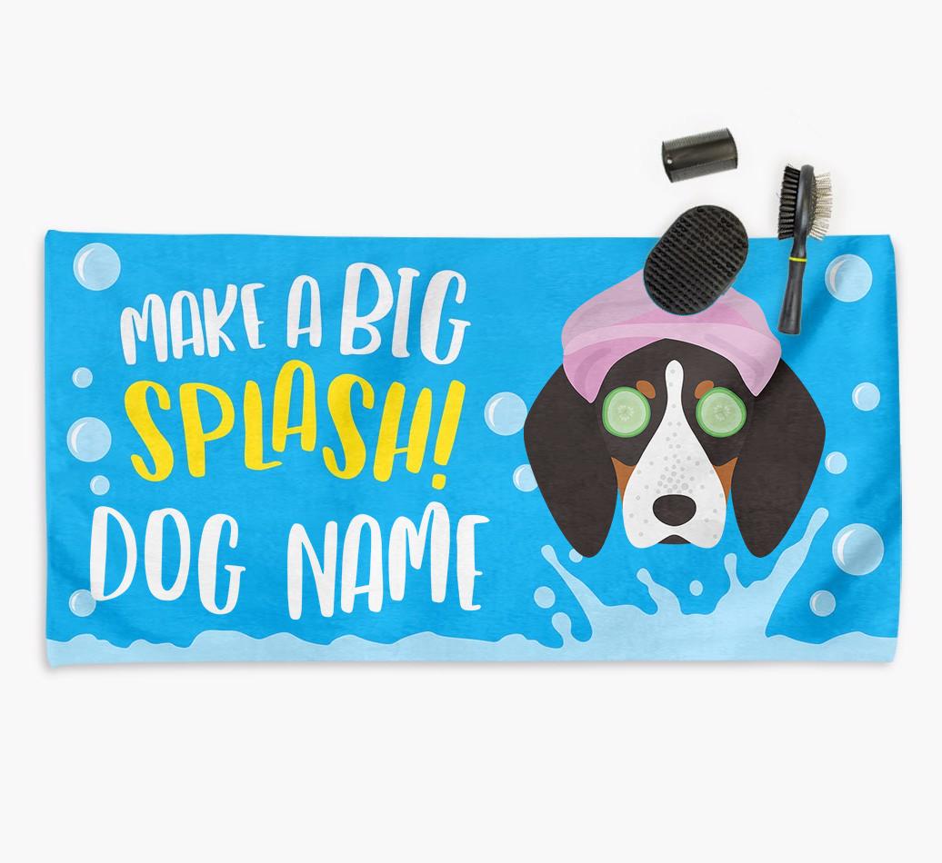 Personalised 'Make a BIG Splash' Towel for your {breedCommonName}