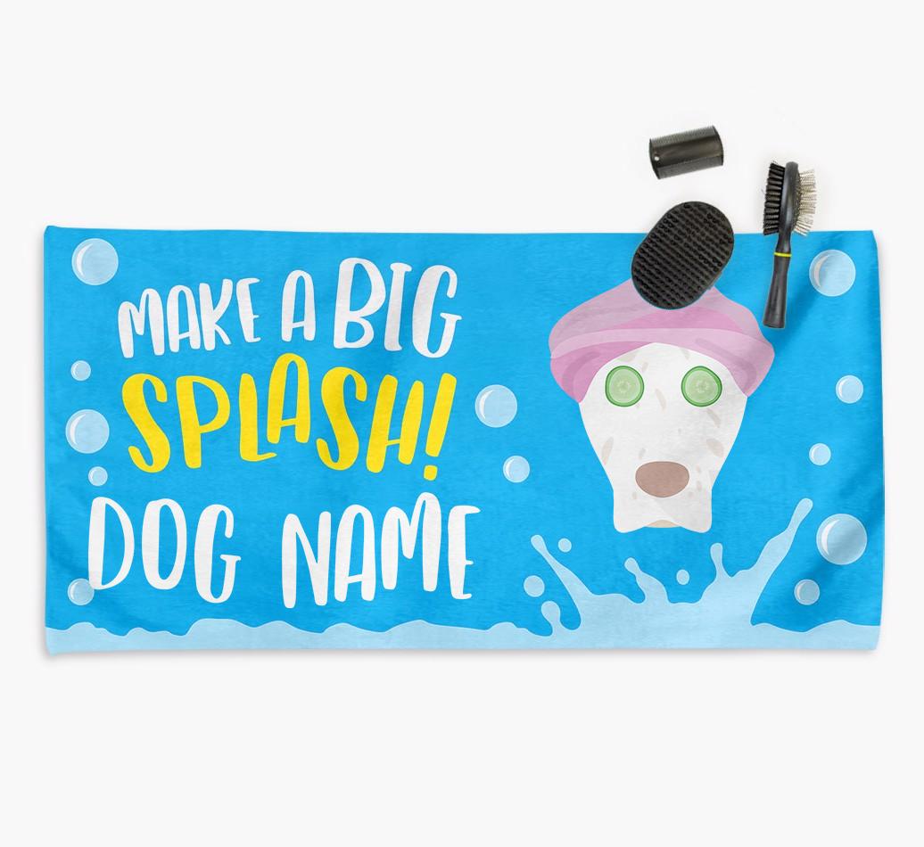Personalised 'Make a BIG Splash' Towel for your {breedCommonName}