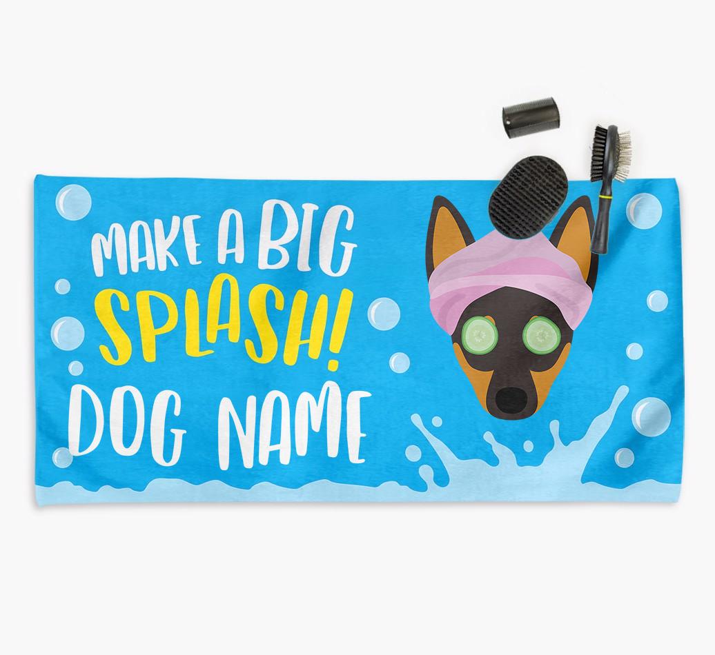 Personalised 'Make a BIG Splash' Towel for your {breedCommonName}