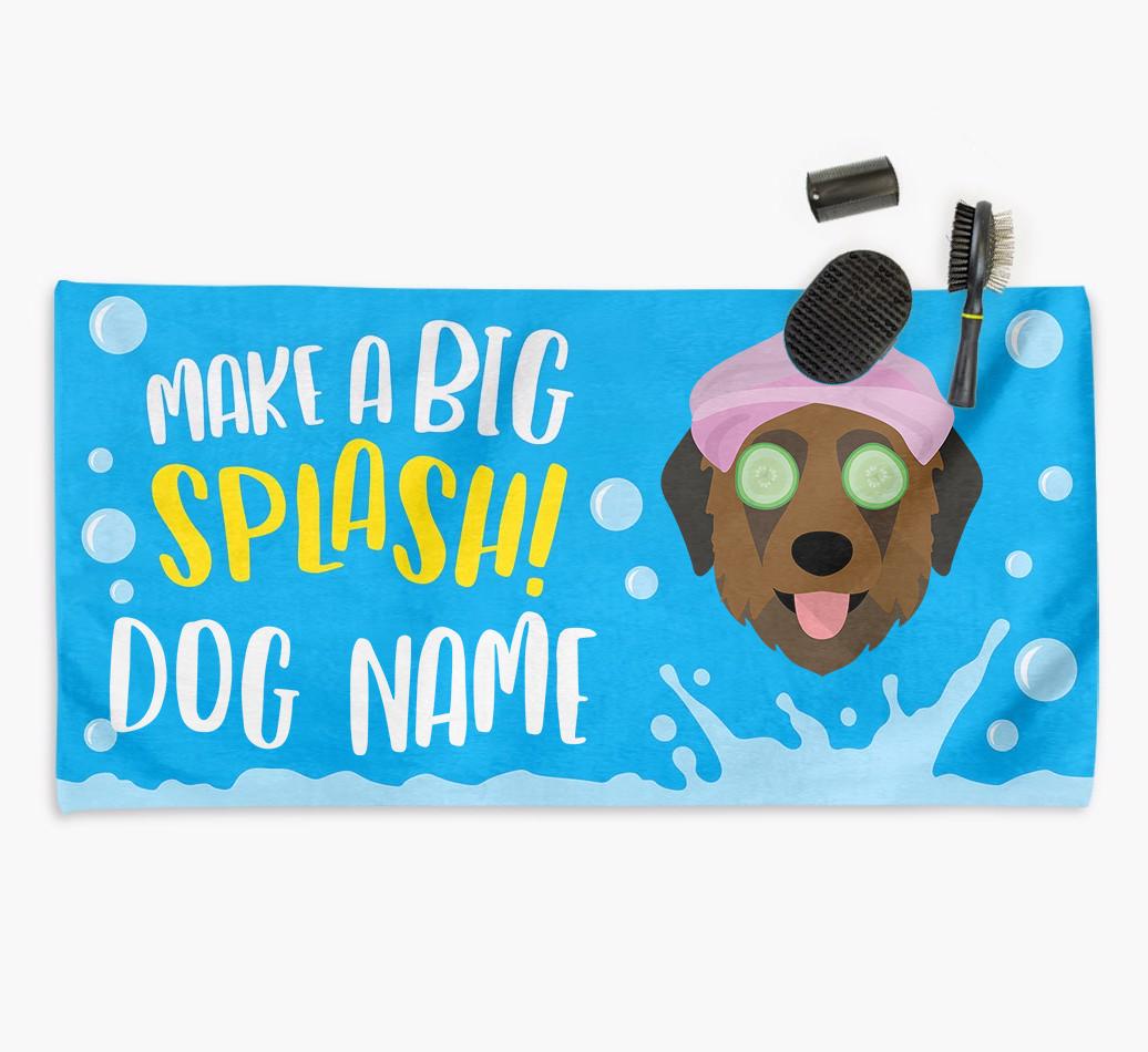 Personalised 'Make a BIG Splash' Towel for your {breedCommonName}
