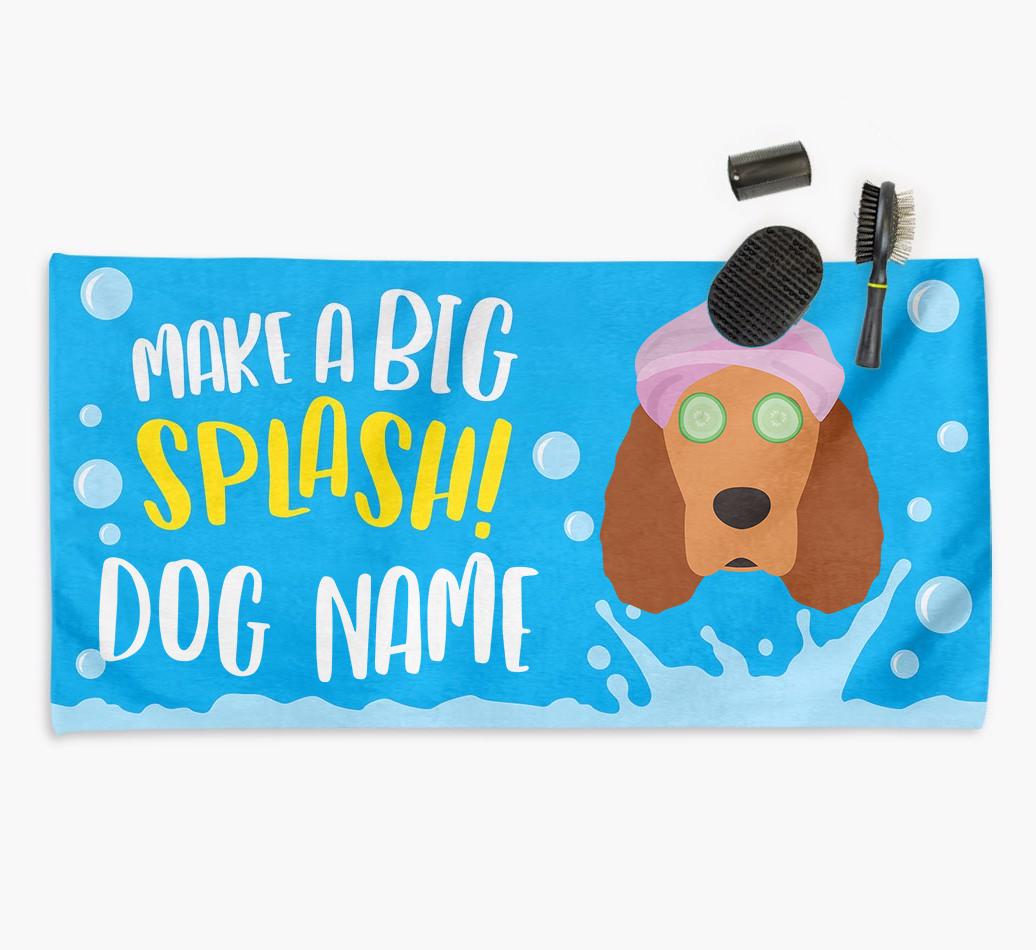 Personalised 'Make a BIG Splash' Towel for your {breedCommonName}