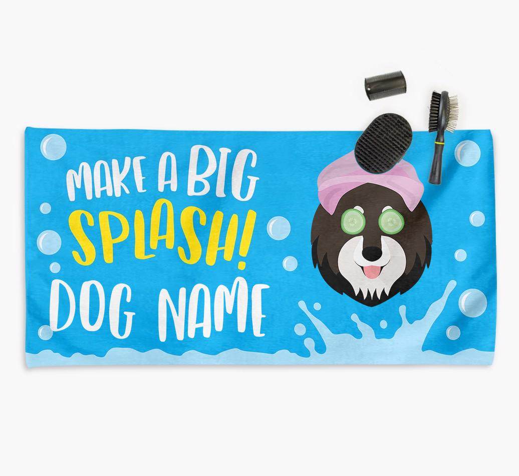 Personalised 'Make a BIG Splash' Towel for your {breedCommonName}