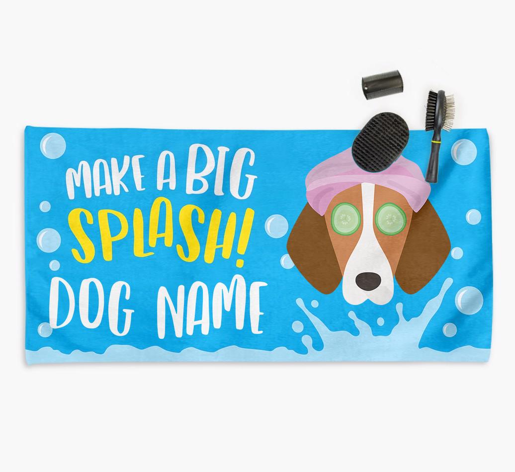 Personalised 'Make a BIG Splash' Towel for your {breedCommonName}