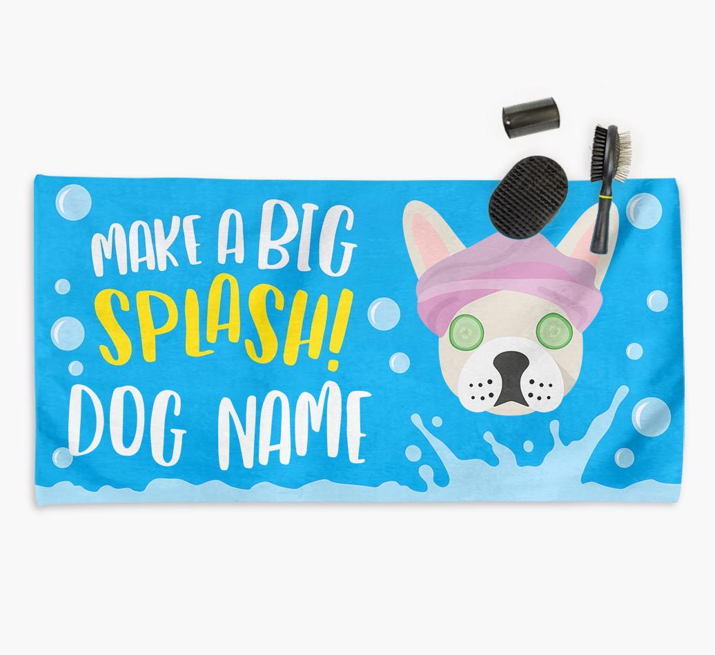 Personalised 'Make a BIG Splash' Towel for your {breedCommonName}