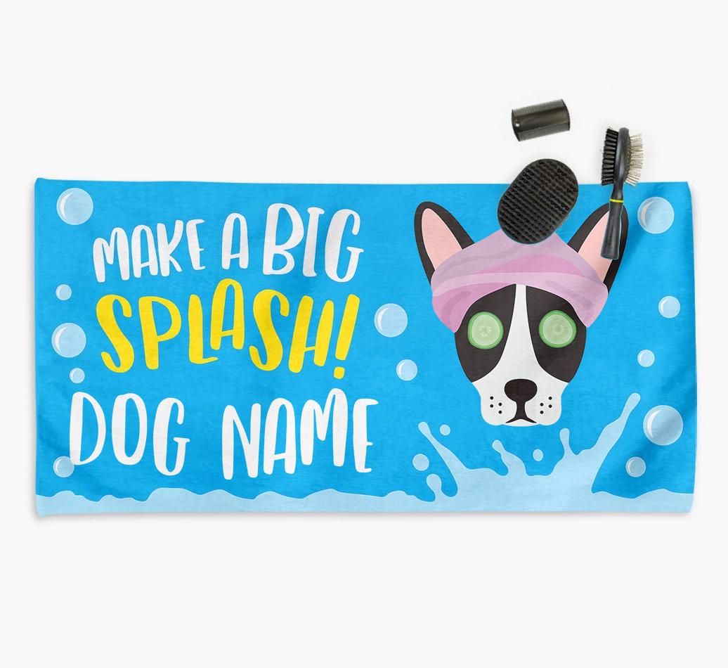 Personalised 'Make a BIG Splash' Towel for your {breedCommonName}