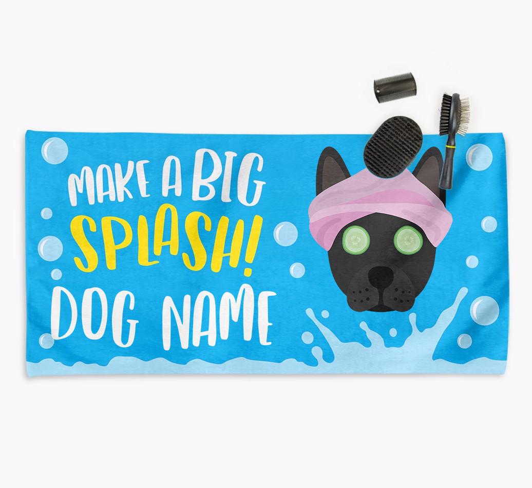 Personalised 'Make a BIG Splash' Towel for your {breedCommonName}