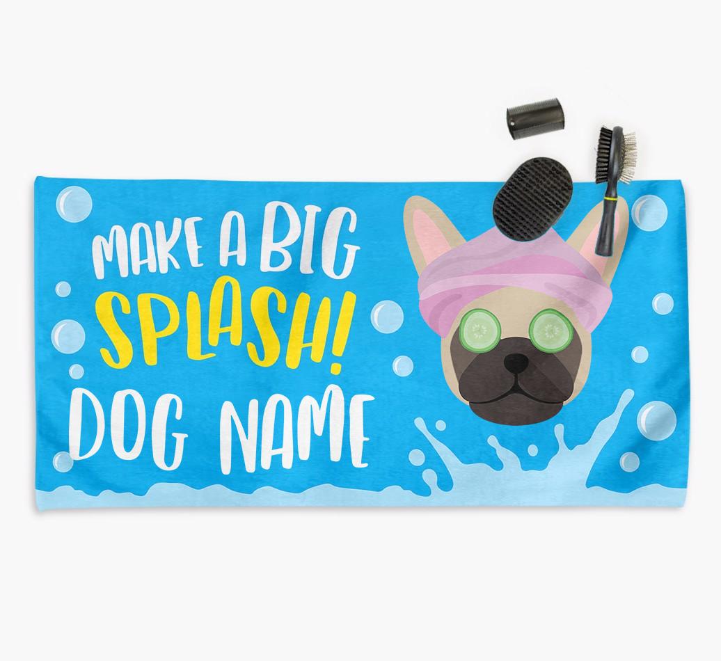 Personalised 'Make a BIG Splash' Towel for your {breedCommonName}