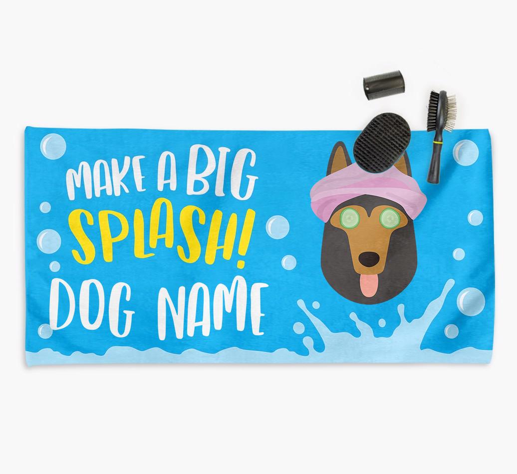 Personalised 'Make a BIG Splash' Towel for your {breedCommonName}